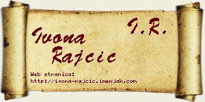 Ivona Rajčić vizit kartica